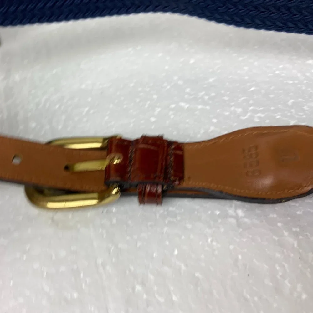 NWOT Web Belt Leather W/Stretch Poly Strar Sz L